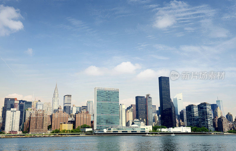 纽约曼哈顿的天际线。