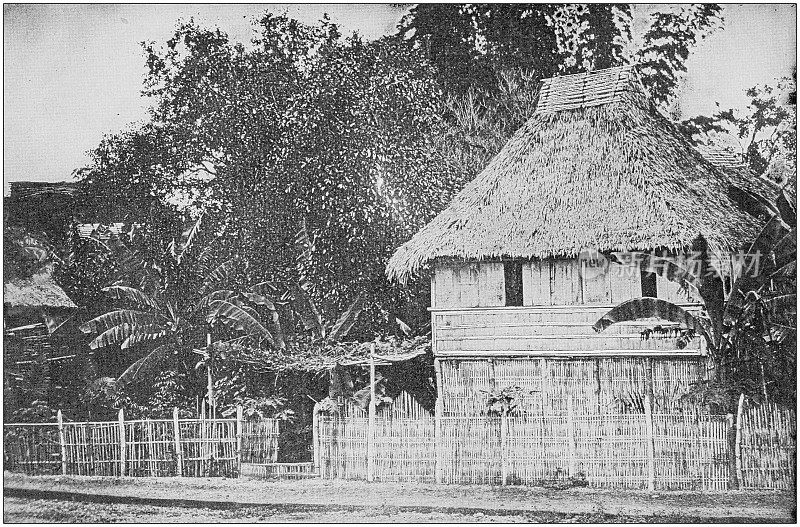 美军黑白照片:菲律宾吕宋岛乡村别墅