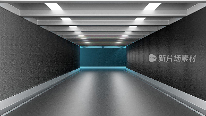 黑暗隧道，尽头有蓝光