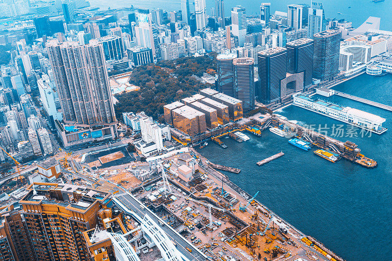 俯瞰香港城市景观