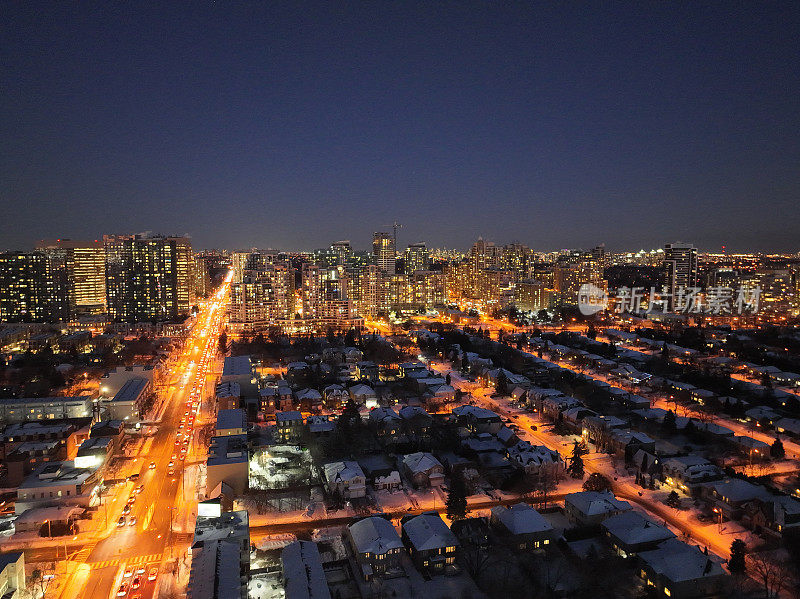 纽约北部城市鸟瞰图，多伦多