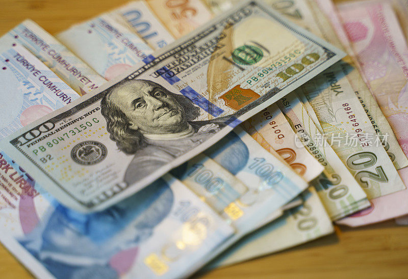 美元和土耳其里拉