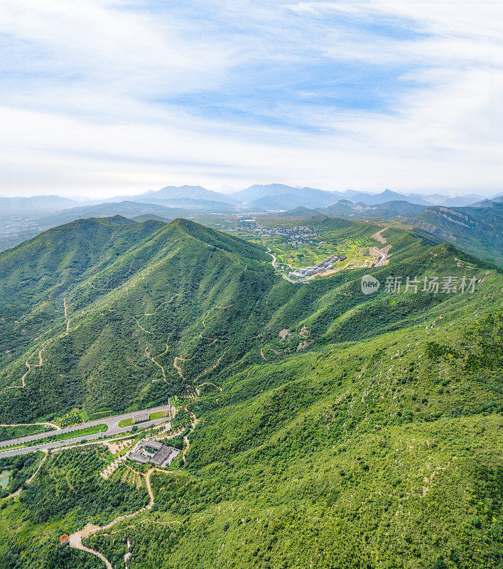 中国河北省石家庄市鹿泉区长庆风景区航拍