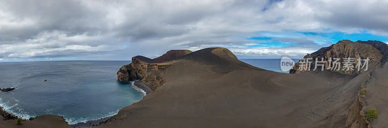 火山景观，亚速尔群岛法亚尔岛海岸