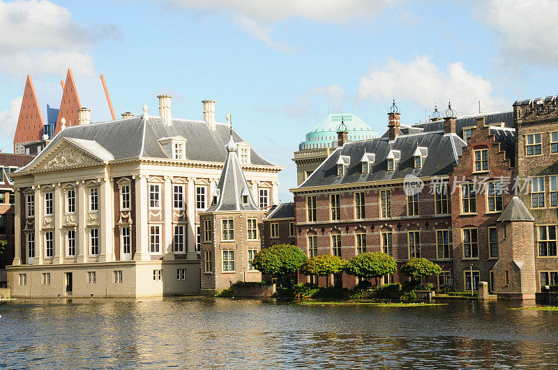 Binnenhof和Mauritshuis在海牙