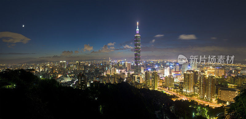 台北夜晚，台湾，XXL高分辨率