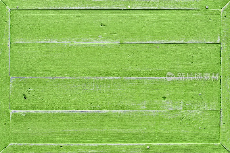 旧的绿色木板背景。