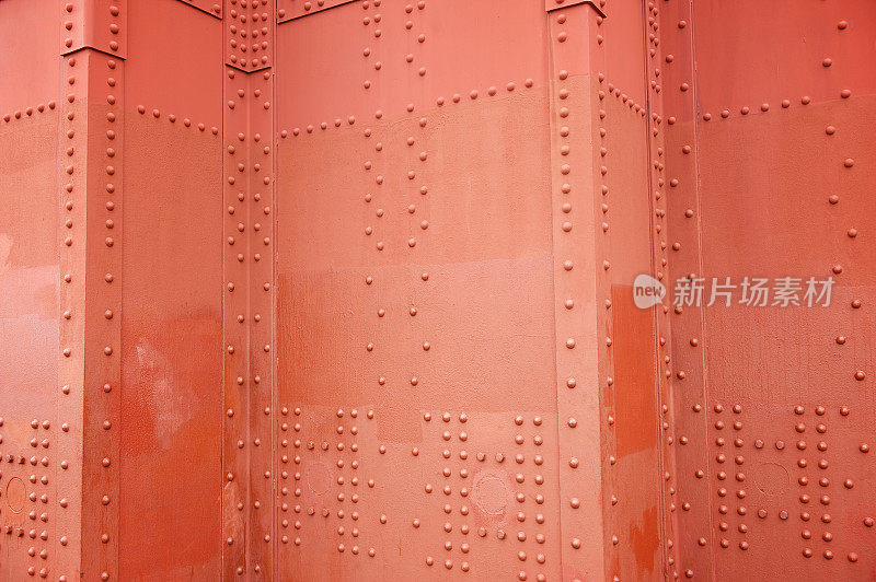 红铆钉工业背景金门大桥