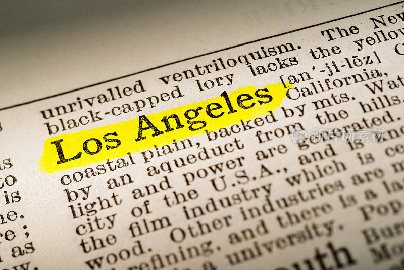 洛杉矶-字典定义突出显示