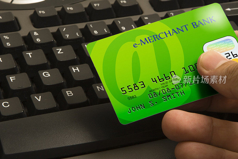 信用卡支付-梦幻银行和设计(绿色)