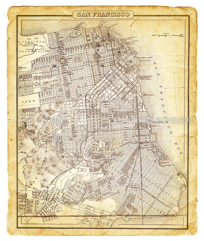 旧金山地图，1878年