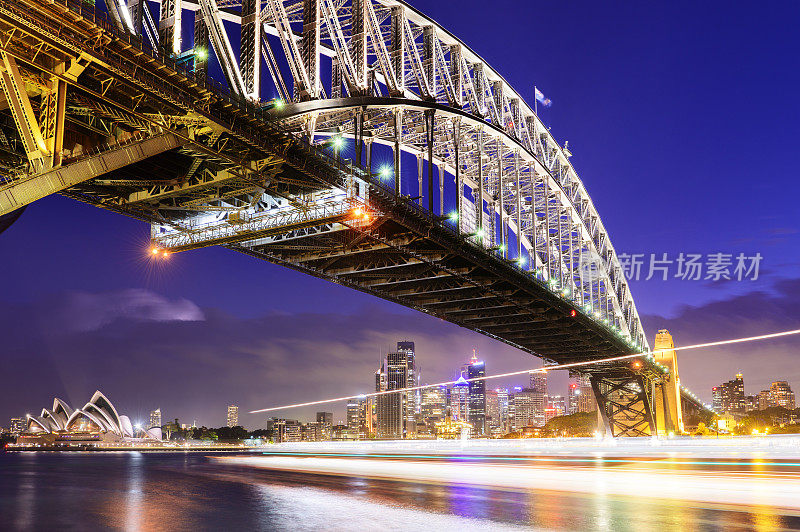 悉尼海港大桥夜间澳大利亚