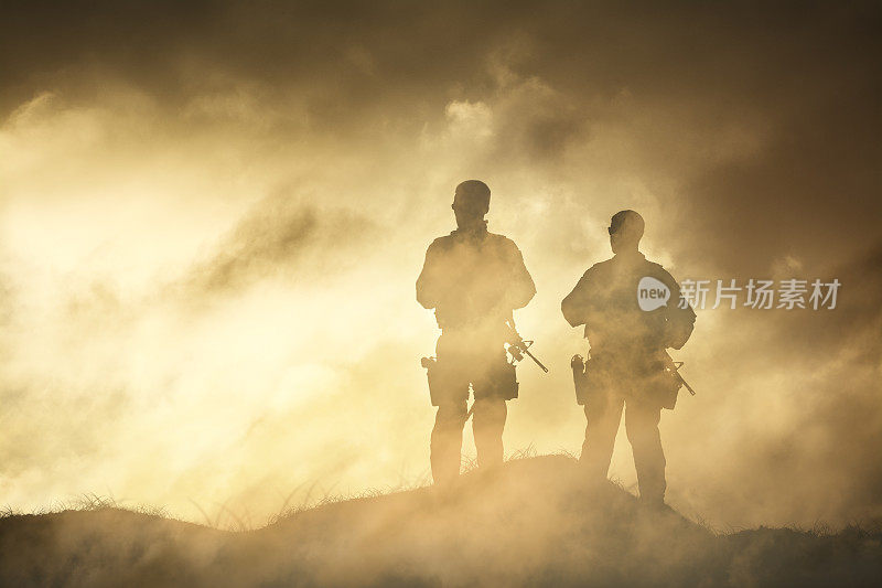 战争迷雾中的士兵