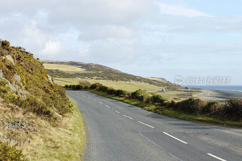 苏格兰邓弗里斯和加洛韦的乡村沿海公路