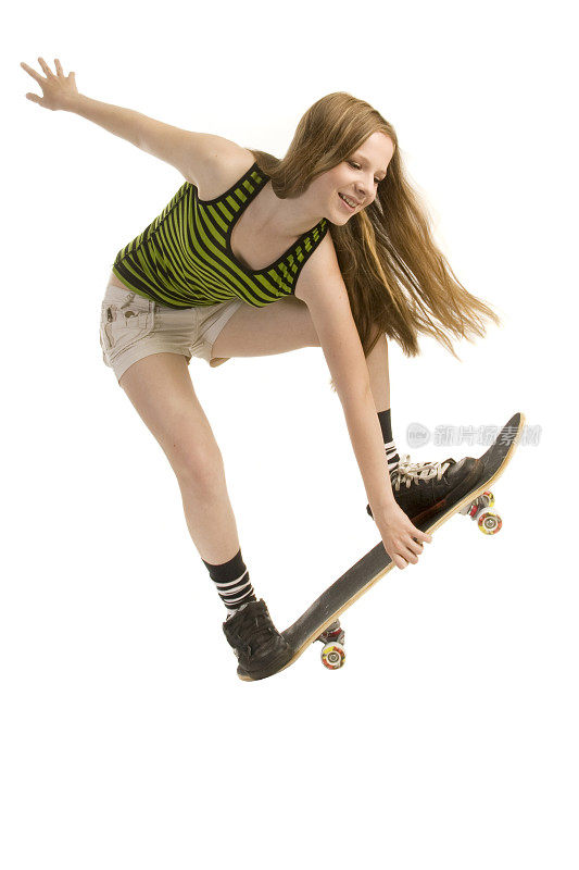 跳girl-skateboarder。