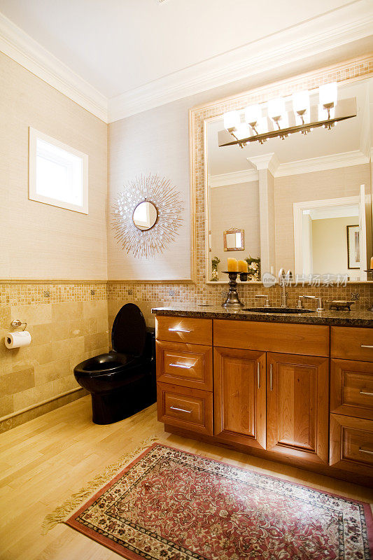 宽敞的现代浴室