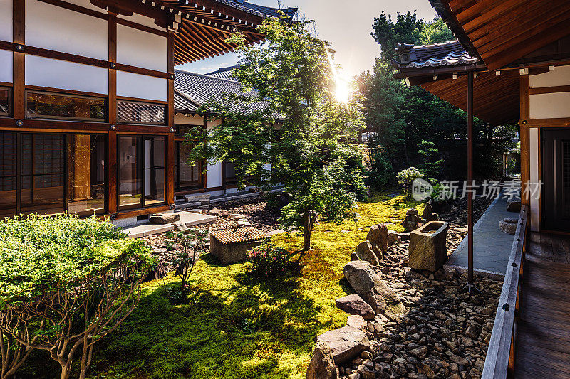 京都的传统日本寺庙