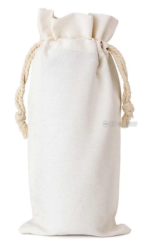 织物棉小袋孤立在白色