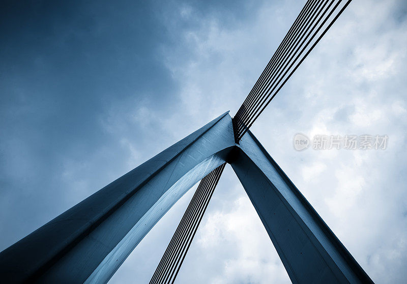 中国重庆的桥梁建筑特写