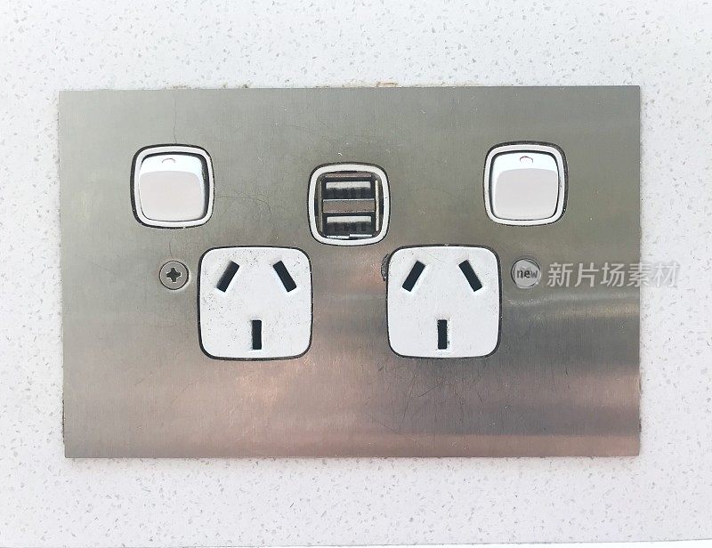 澳大利亚Powerpoint与USB充电器端口