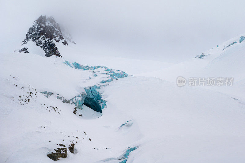 霸王冰川和山顶在惠斯勒，BC，加拿大