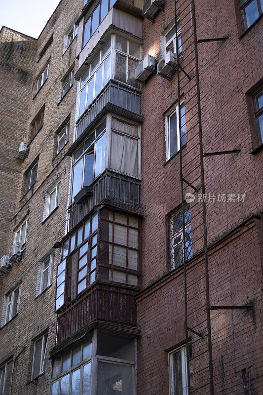 来自基辅住宅建筑的建筑细节。