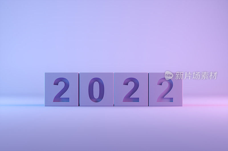 2022年新年，方块骰子形状