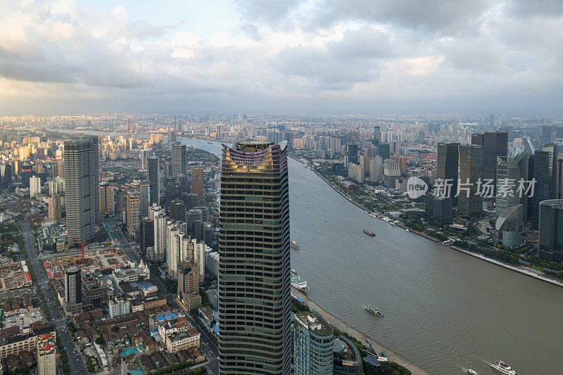 全景上海空中照片中国