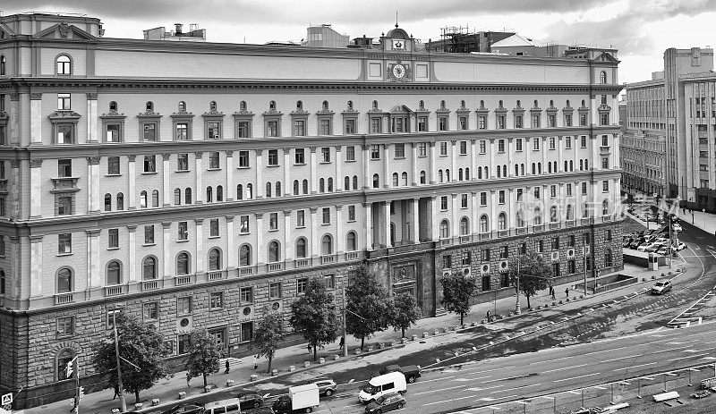 莫斯科的前克格勃大楼。俄罗斯。