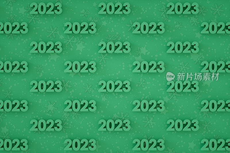 2023新年绿色背景