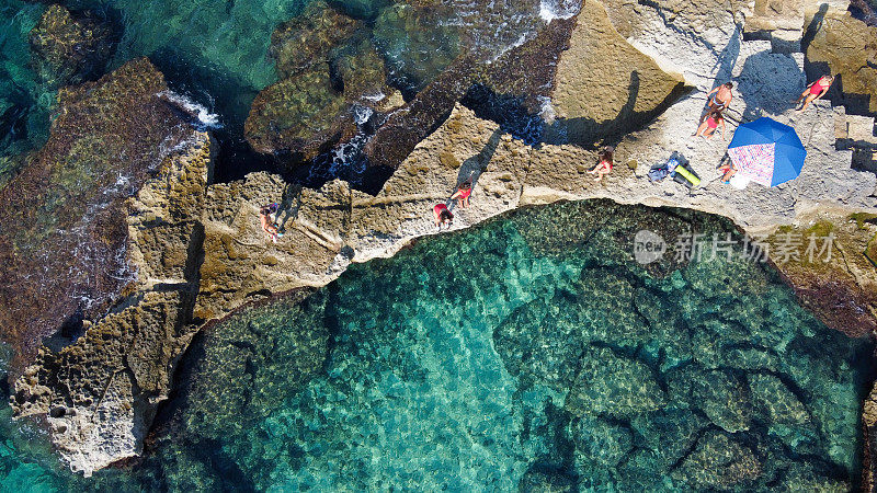 艺术游泳在地中海-马略卡岛，巴利阿里群岛