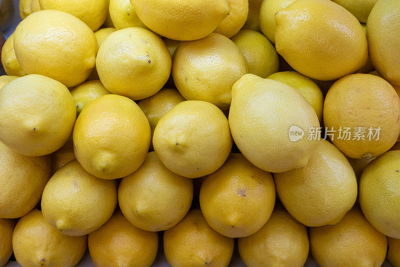新鲜的黄柠檬，美观可口，分拣后即可分发。