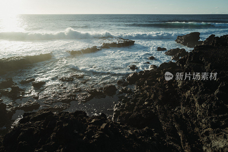 加那利群岛兰萨罗特岛沿海火山景观