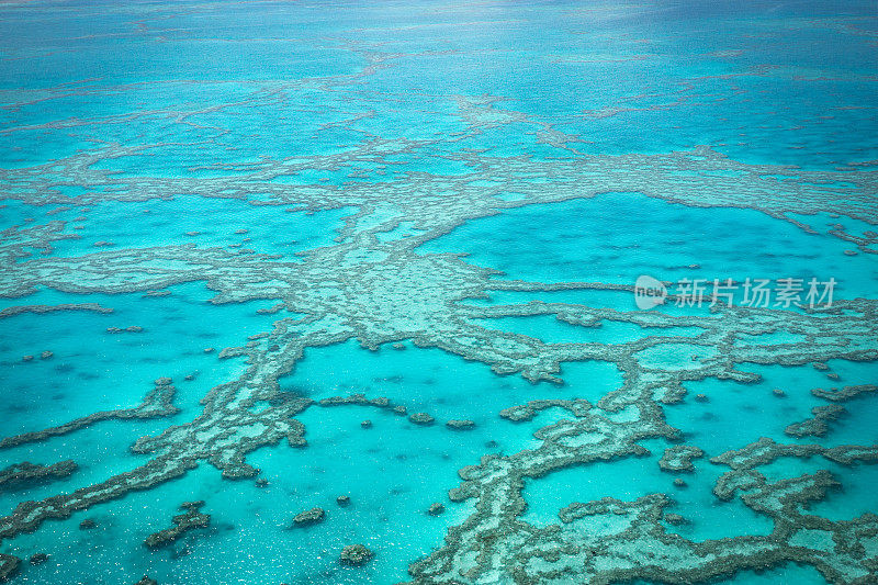 澳大利亚的大堡礁。鸟瞰图