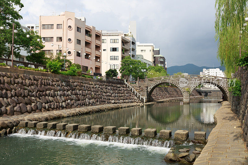 日本长崎中岛河上的美根大桥