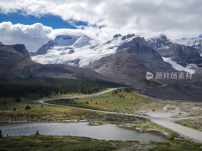 阿萨巴斯卡冰川风景区，贾斯珀国家公园，阿尔伯塔，加拿大