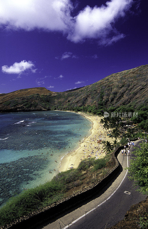 美国夏威夷瓦胡岛，哈瑙马湾。