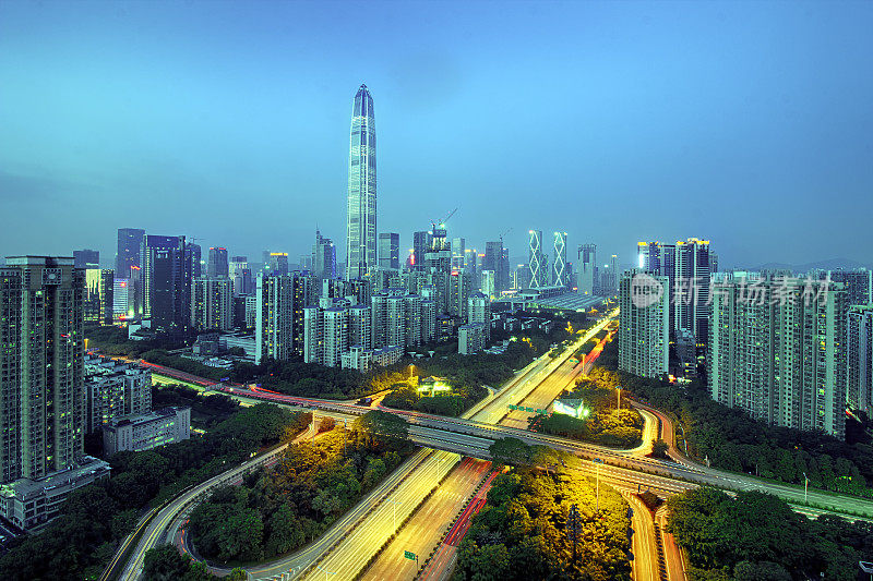 深圳城市道路和建筑