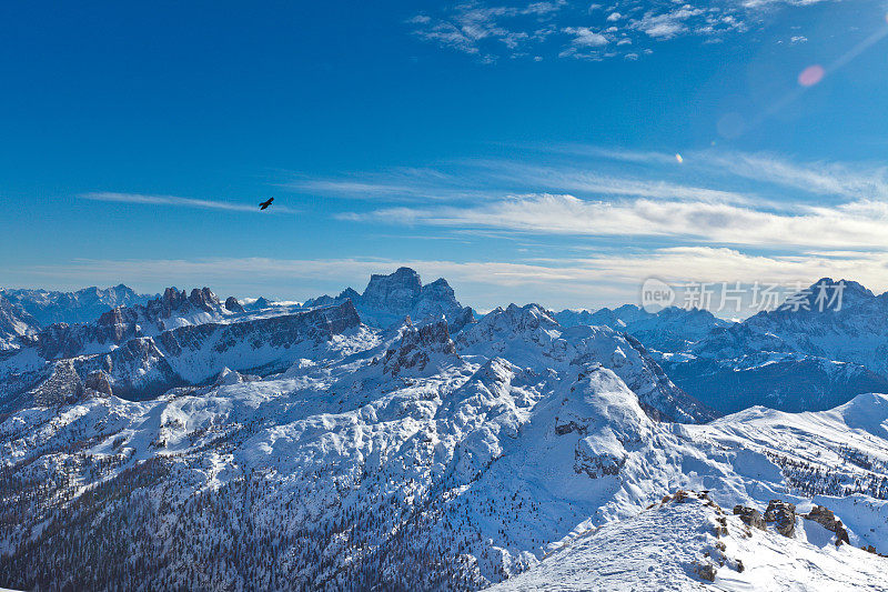 在科尔蒂纳丹佩佐Dolomites的观点