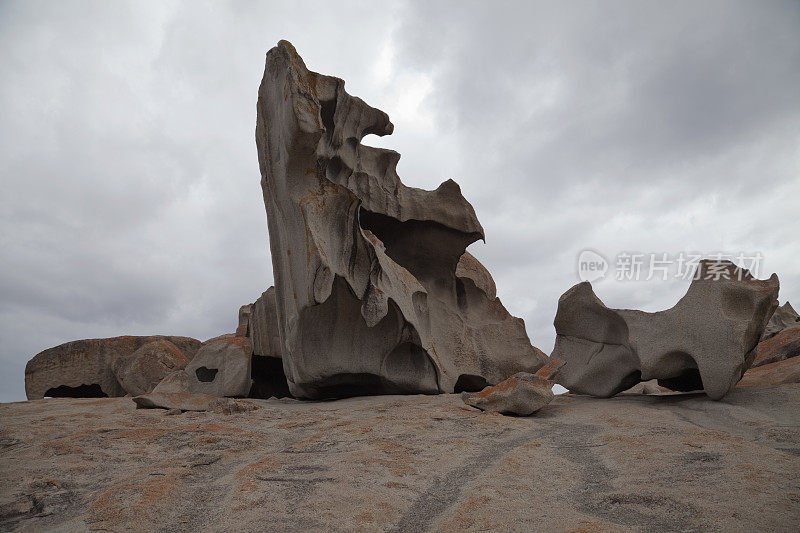 奇特的岩石，花岗岩形成，袋鼠岛，南澳大利亚