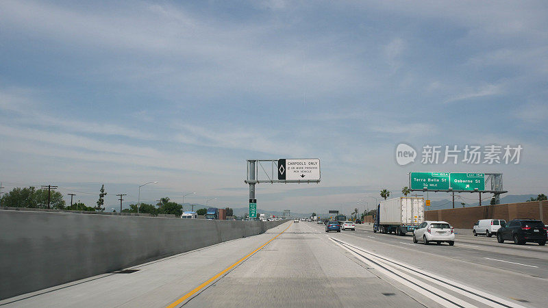 驾驶POV洛杉矶高速4k