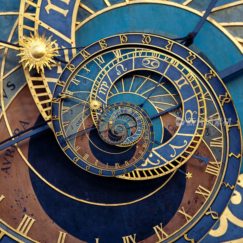 抽象中世纪历史上的天文钟