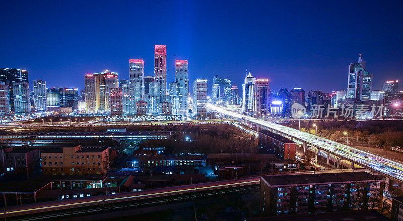 北京中央商务区，夜景