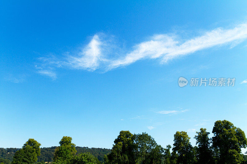 鲁尔山谷的天空和森林全景