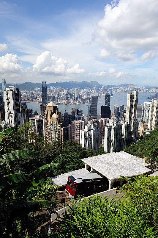 香港太平山顶的晴空万里