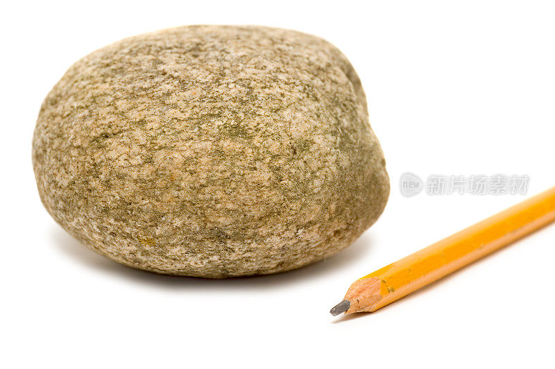 铅笔在石头
