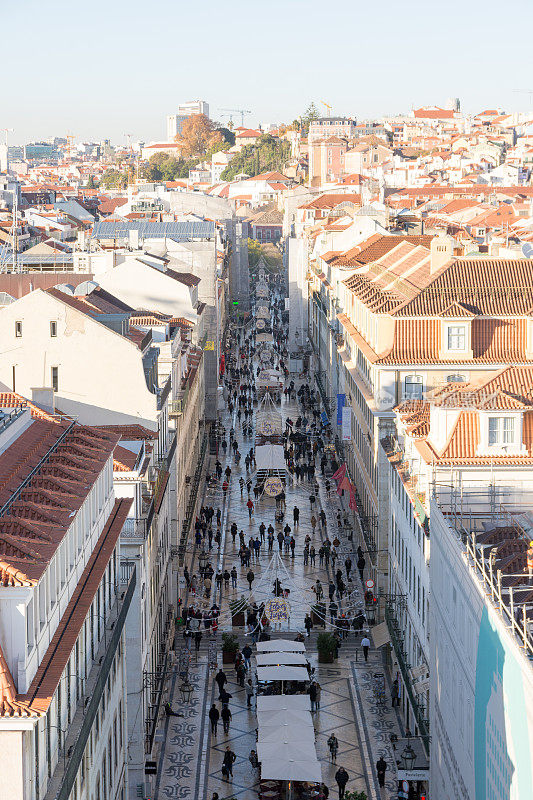 葡萄牙里斯本的奥古斯塔街。