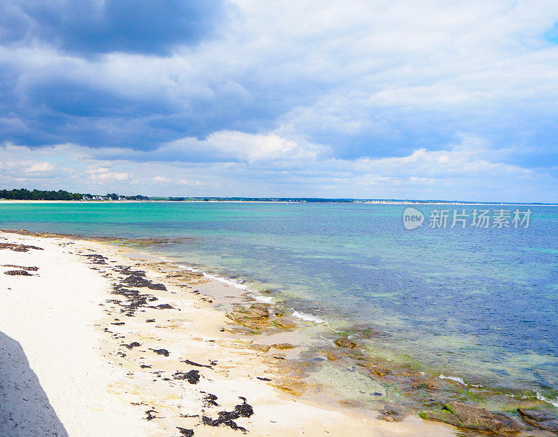 研究海滩岛，洛蒂蒂，布列塔尼，法国