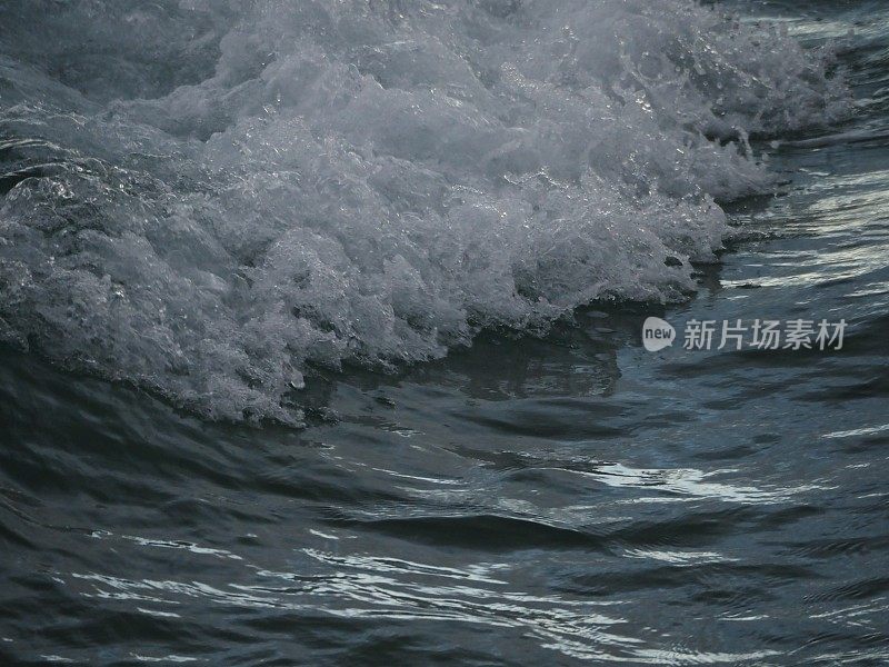 海浪顶破和泡沫