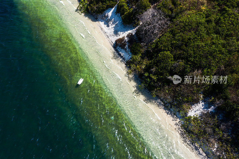 巴西塞阿拉海滩的顶视图